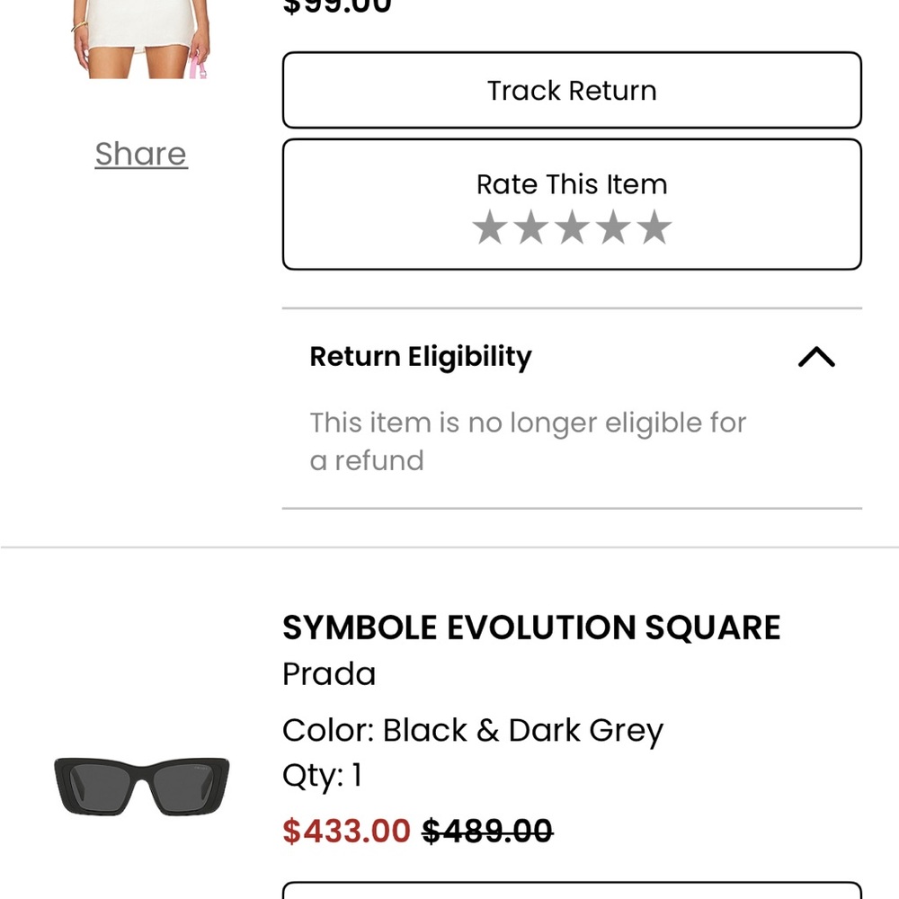 Prada Black and Gray Square Sunglasses - Picture 2 of 9